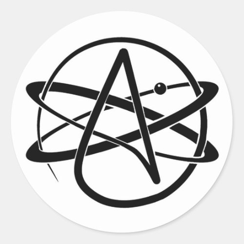 Atheist Symbol Classic Round Sticker