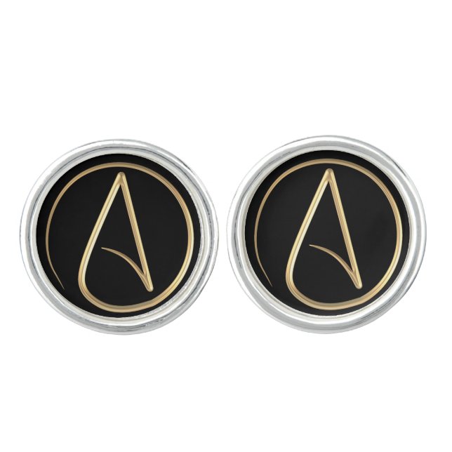 Atheist Symbol Cufflinks (Front)