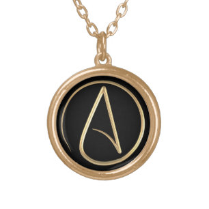 Atheist Symbol Gold Plated Necklace