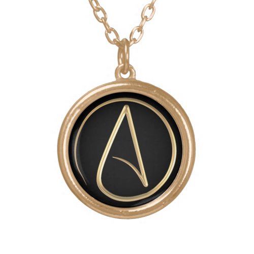 Atheist Symbol Gold Plated Necklace