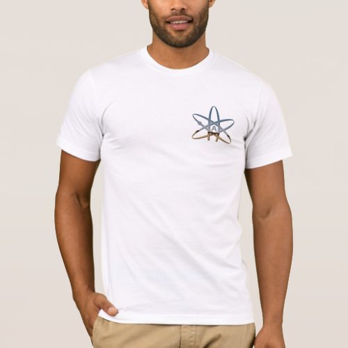 atheist symbol left_chest T_Shirt