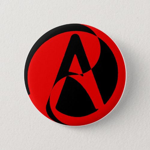 Atheist symbol pinback button