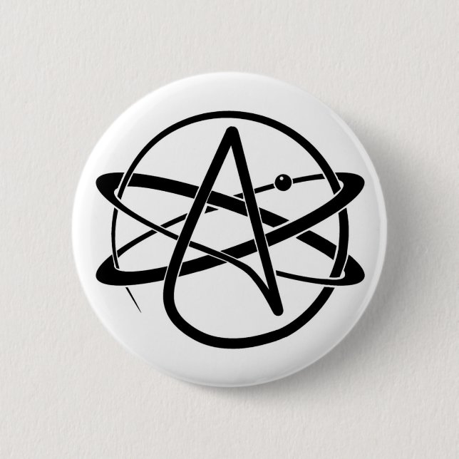 Atheist Symbol Pinback Button (Front)