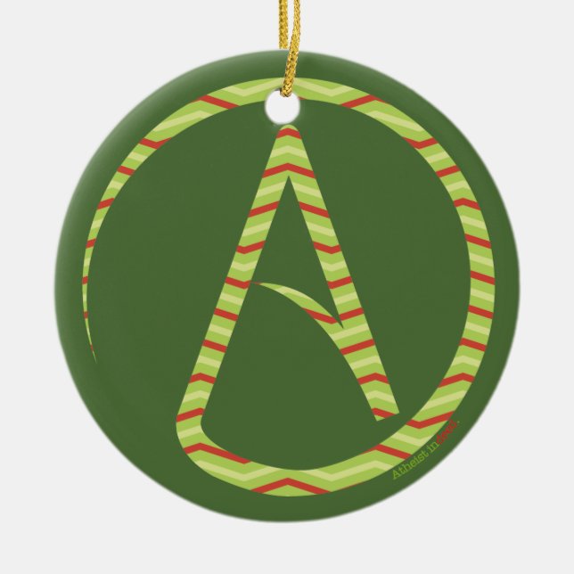 Atheist Symbol Tree Ornament (Front)