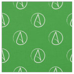Atheist symbol: white on green fabric