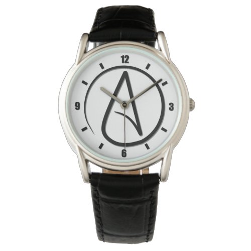 Atheist Symbol White Watch