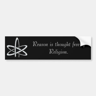 Atheist thought bumper sticker
