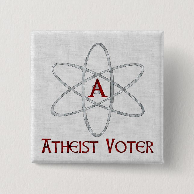 ATHEIST VOTER PINBACK BUTTON (Front)