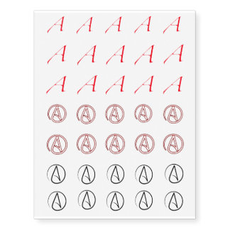 Atheists A Temporary Tattoos