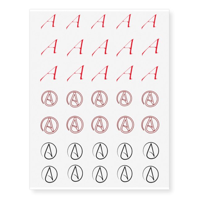 Atheists A Temporary Tattoos (Front)