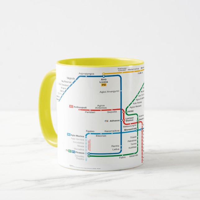 Athen metro mug (Front Left)
