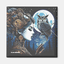 Athena and her owl Magnet