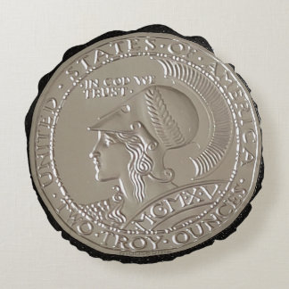 Athena and Owl Two Ounce  .999+ Silver Round Pillow