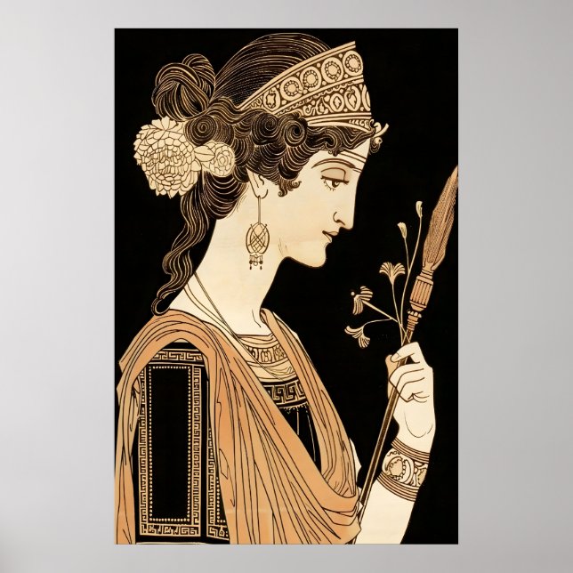 Athena Art Print Ancient Greek Goddess Poster (Front)