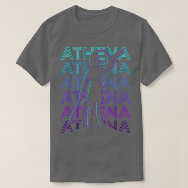 Athena Athene Ancient Goddess Greek Mythology Retr T-Shirt (Design Front)