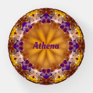 ATHENA ~ CUTE! Nasturtiums and Geraniums ~DOME ~ Paperweight