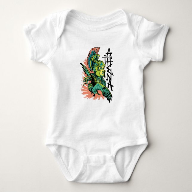 Athena Goddess Mythical Greece Baby Bodysuit (Front)