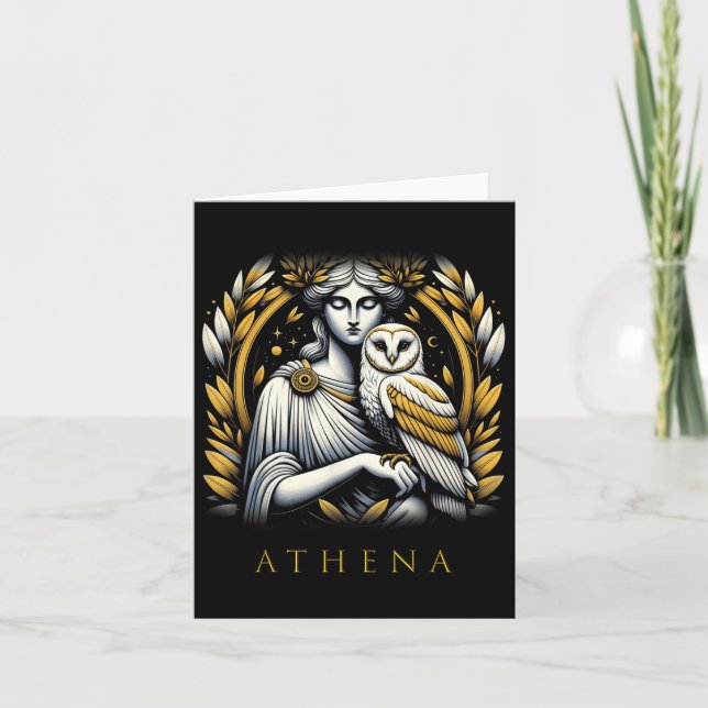 Athena Goddess Of Wisdom And War  Card (Front)