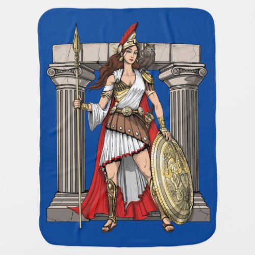Athena Greek Goddess Baby Blanket