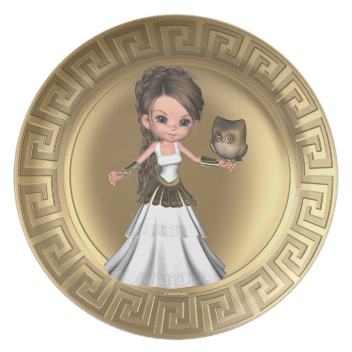 Athena Greek Goddess Plate