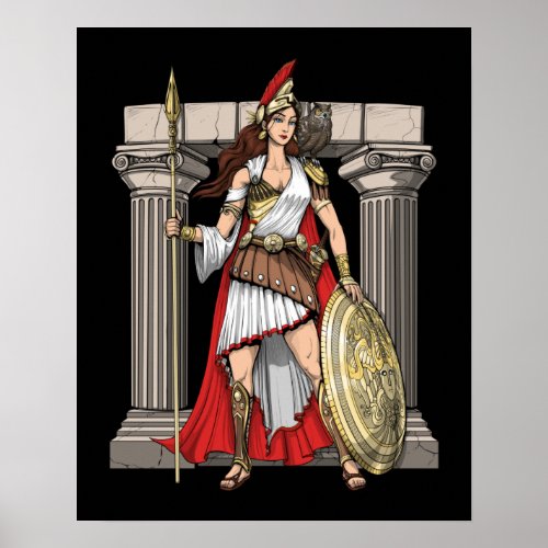 Athena Greek Goddess Poster