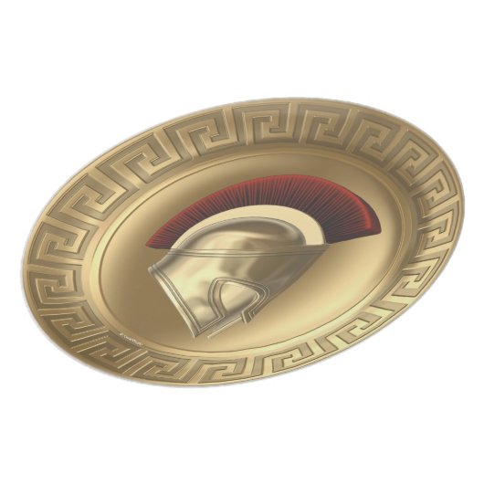 Athena Greek Goddess Shield Helmet Plate (Left Side)