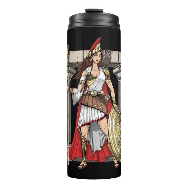 Athena Greek Goddess Thermal Tumbler (Front)