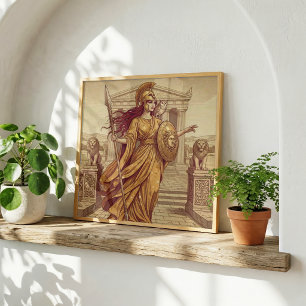 Athena Greek Mythology Poster