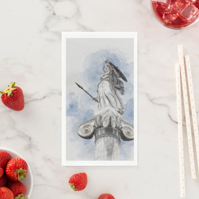 Athena Greek Statue Guest Towels | Elegant  (Insitu)