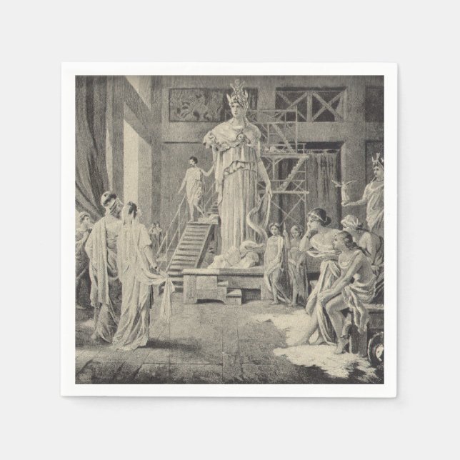 Athena in the Parthenon Paper Napkins (Front)