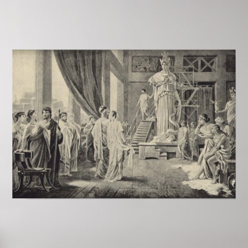 Athena in the Parthenon Poster