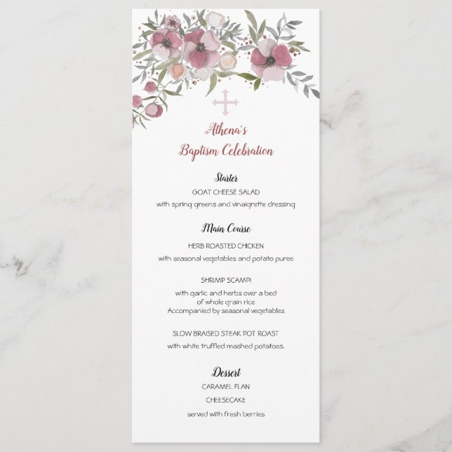 Athena Menu (Front)