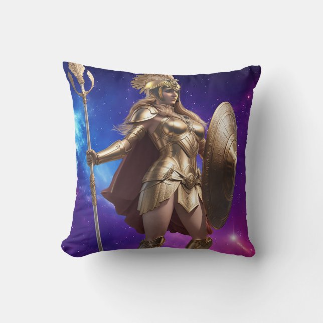 Athena Mythology Series  Throw Pillow (Front)