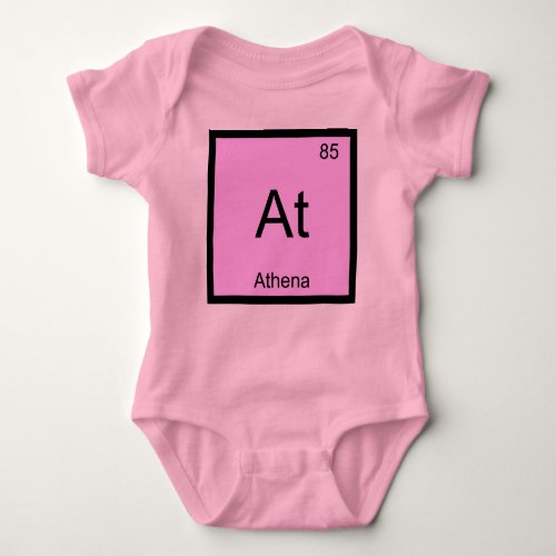 Athena Name Chemistry Element Periodic Table Baby Bodysuit