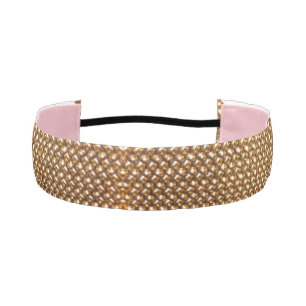 Athena Pink and Gold Non Slip 2 Athletic Headband