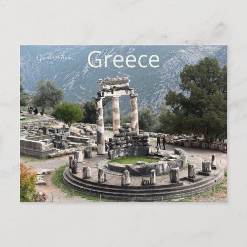 Athena Pronaia Sanctuary at Delphi Greece Postcard