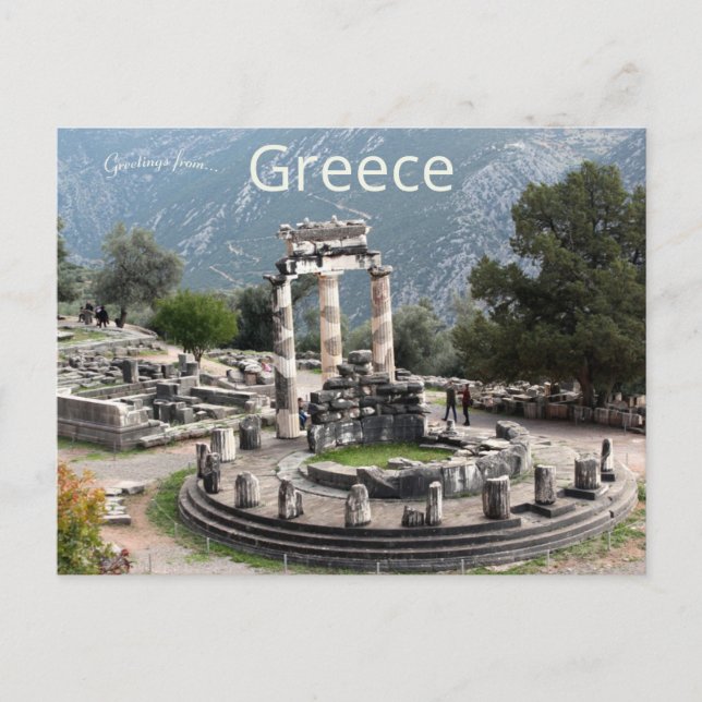 Athena Pronaia Sanctuary at Delphi Greece Postcard (Front)