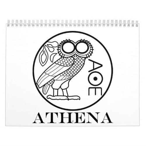 Athenas owl tetradrachm Engravers Font Calendar