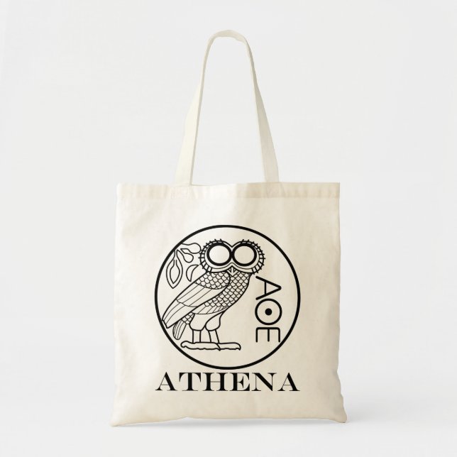 Athena’s owl tetradrachm (Engravers Font) Tote Bag (Front)