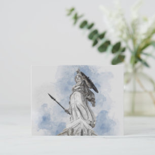 Athena Statue Postcard · Classic Greek Sculpture 