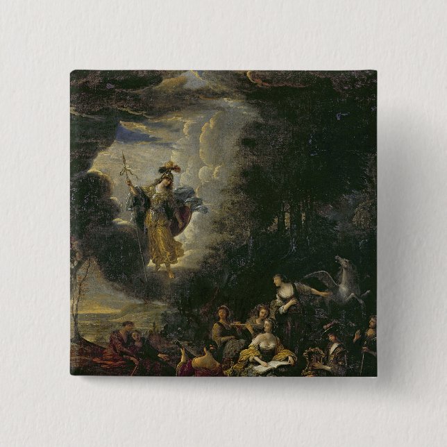 Athena visiting the Muses Button (Front)