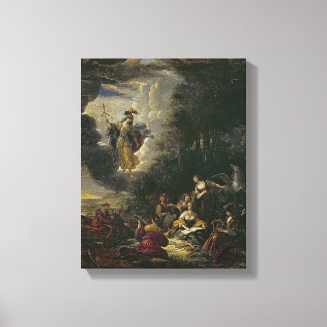 Athena visiting the Muses Canvas Print (Front)