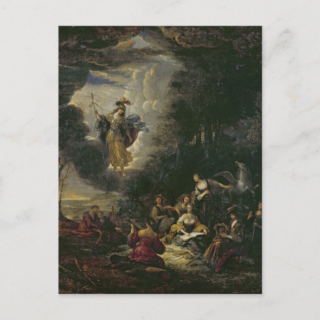 Athena visiting the Muses Postcard (Front)