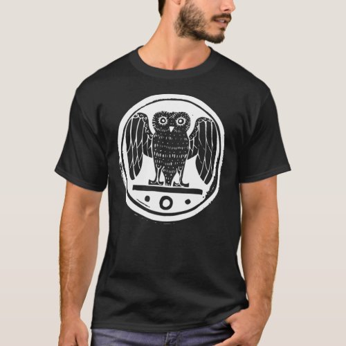 Athenian Owl Ancient Pottery Greek Pagan Black P T_Shirt