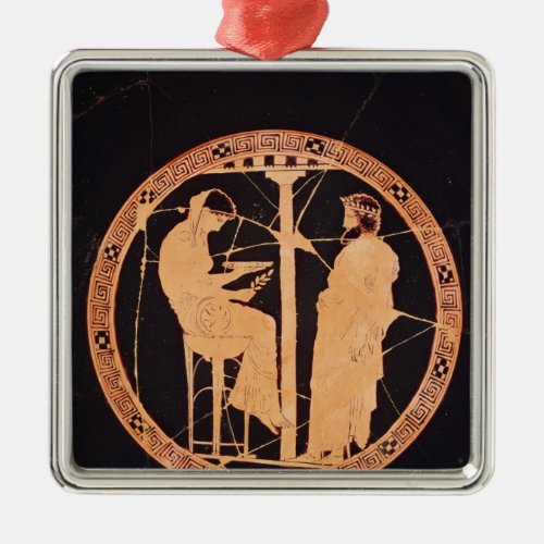 Athenian red_figure kylix depicting Aegeus Metal Ornament