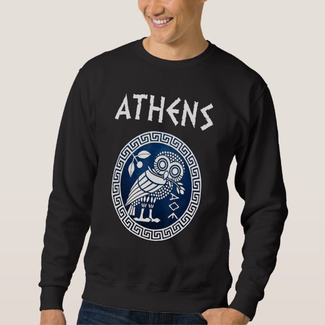 Athens Ancient Athenian Symbol Of Athena Sweatshirt (Front)