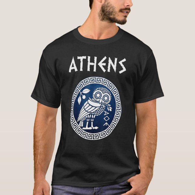 Athens Ancient Athenian Symbol Of Athena T-Shirt (Front)