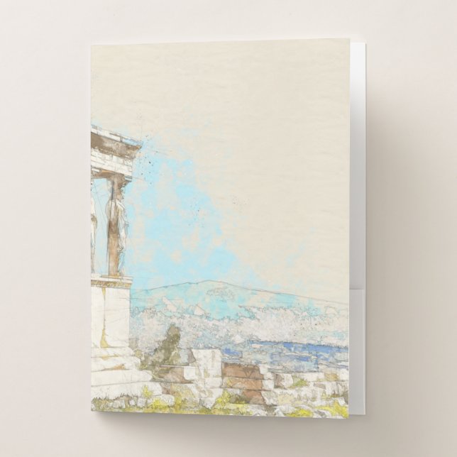 Athens Ancient Greek City View Pocket Folder  (Front)