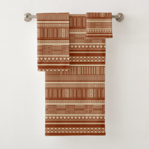 Athens Ascent: Ancient Greek Geometric Bath  Towel Set