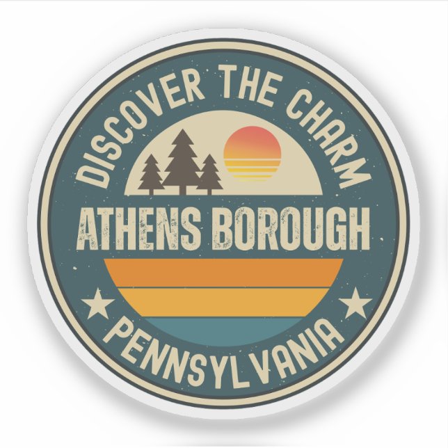 Athens borough, Pennsylvania Sticker (Front)